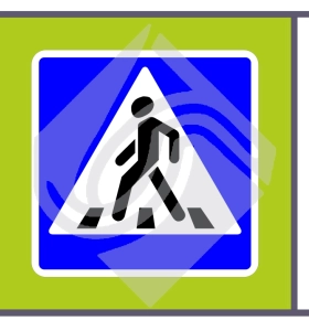 5.19.1/5.19.2 Пешеходный переход (в рамке), 900 мм, тип Б+ФЛУР